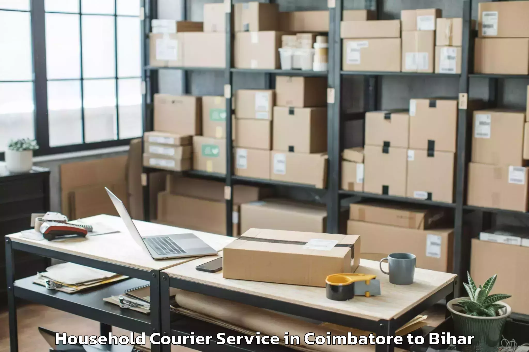 Hassle-Free Coimbatore to Balmiki Nagar Household Courier